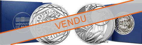 Commémorative 100 euros Argent le Coq France 2015 Brillant Universel - Monnaie de Paris
